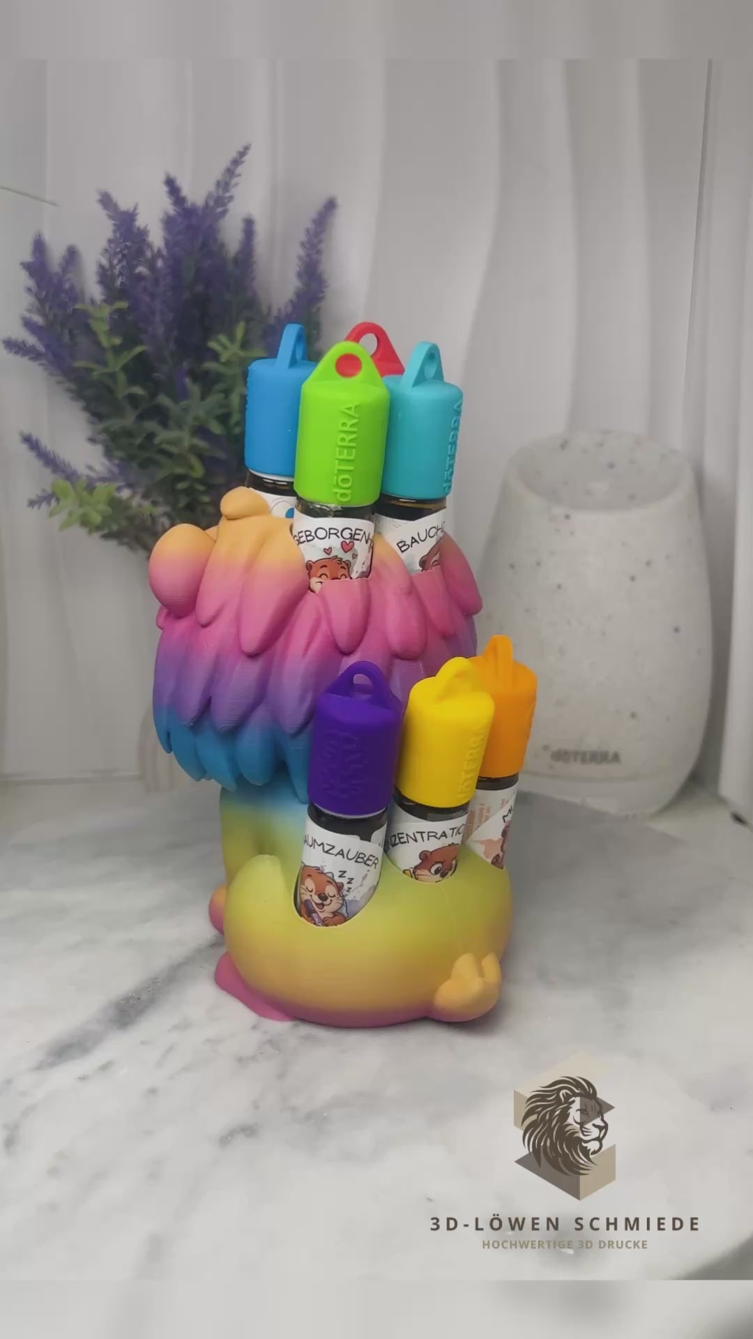 doTERRA Aufsteller KidsCollection „Leo“ für Ätherische Öle Platz für 7x 10ml Roll On - Deko - Geschenk - Aufbewahrung