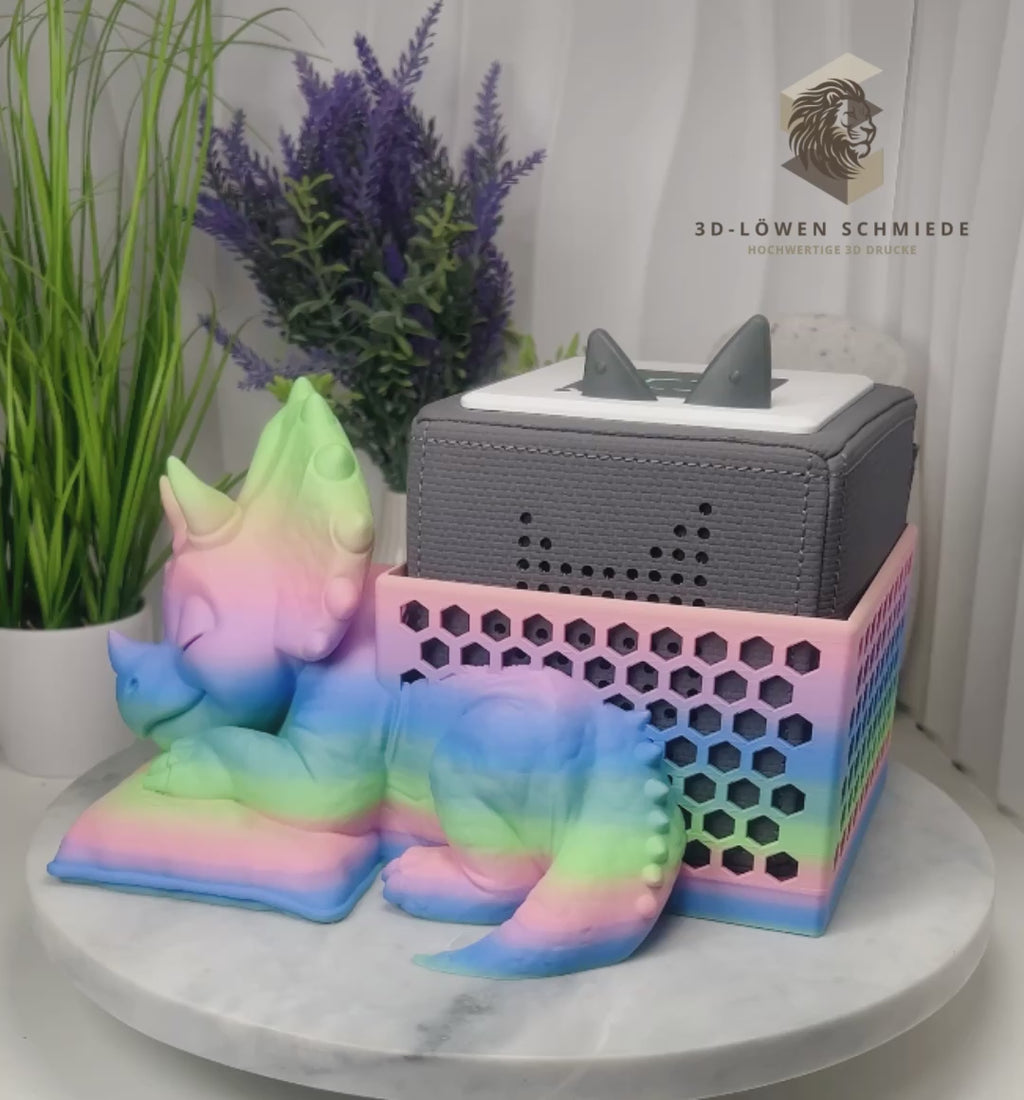 Toniebox Schlummer Spike Halter, passend für Toniebox 1 Halterung mit Ladefunktion, süsse Geschenkidee für kleine Helden