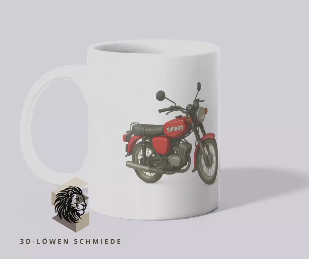 Personalisierte Tasse DDR Moped Tasse 330 oder 600ml mit Name Geschenkidee für Geburtstag, Weihnachten, Kollegen und Familie
