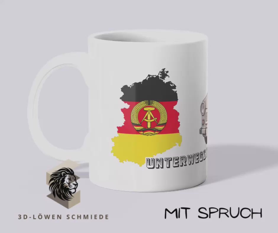 Personalisierte DDR Tasse mit Spruch & Wunschname